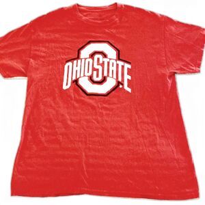 OHIO STATE Red Game Day Shirt #11 Large Top of the World